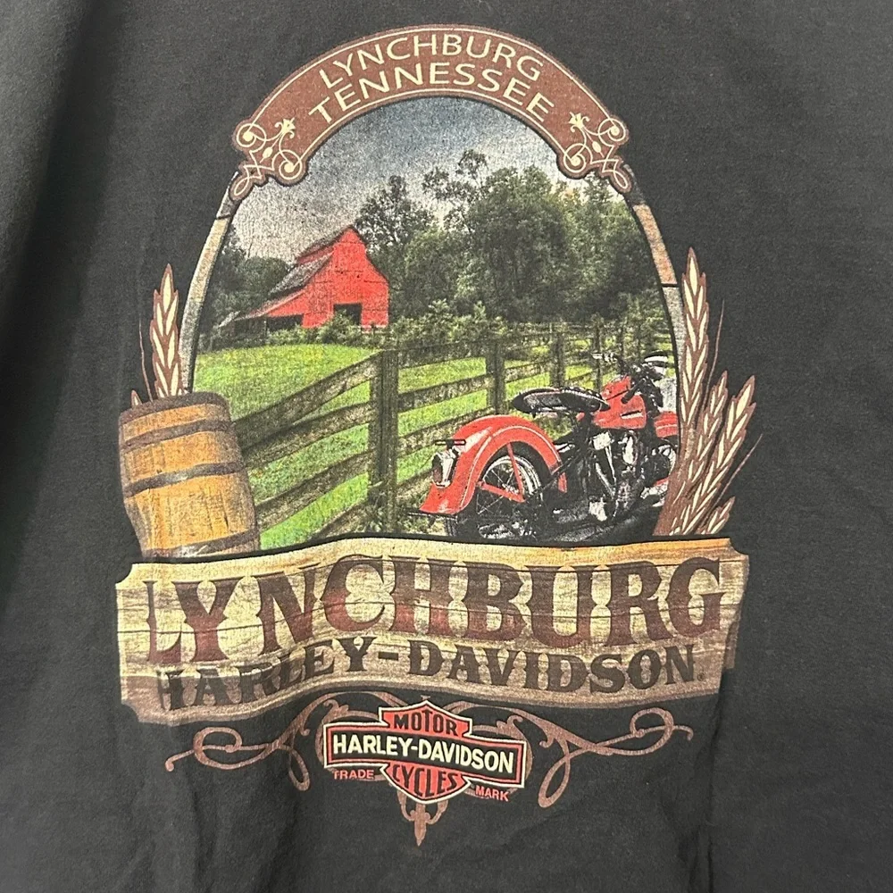 Vintage Harley Davidson Short Sleeve Crew Neck Graphic Tee Men 2 XLarge Biker